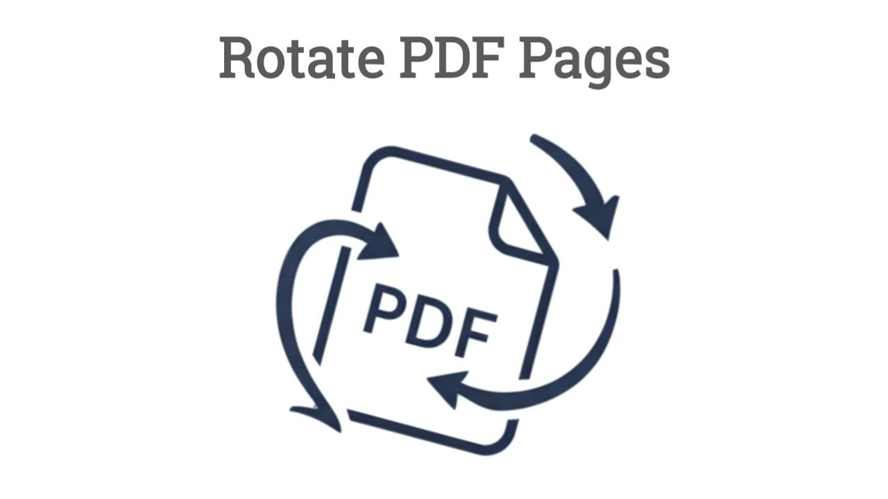 Rotate PDF Pages icon with circular arrows around a PDF file