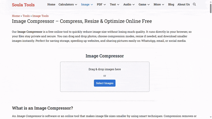 Quick Guide to SoulaTools Image Compressor